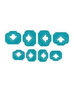 Photo Corners - Large and small plain debossed