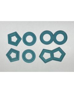 Pierced page tab die set- circle and pentagon