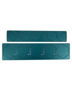 1" & 3/4" radius hexagon die plates, cut hexagon sizes 2" & 1 1/2"