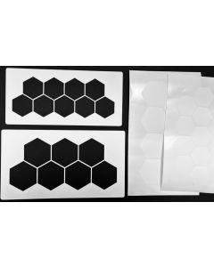Repositionable hexagon stencil set 