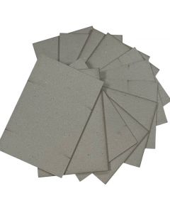 6 1/4" x 4 1/4" concertina grey board pack - 12 pieces