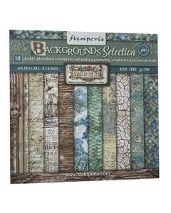 Stamperia 8" x 8" Background selections "Songs of the Sea" 10 double sided papers.