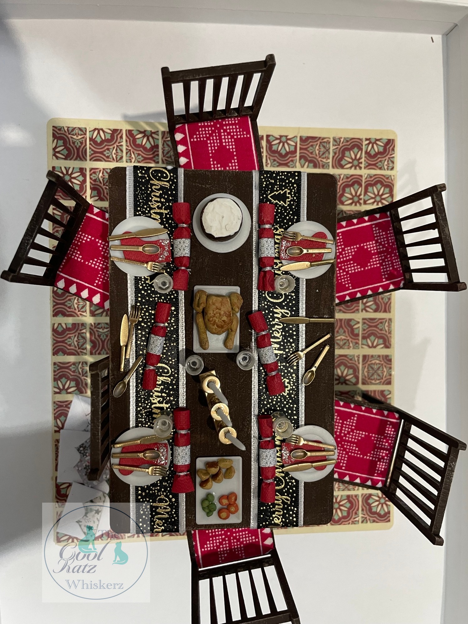 Faye's Fabulous Christmas Table 1:12 scale